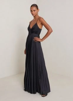 ALC LTD Dresses Aries Satin Pleated Dress
