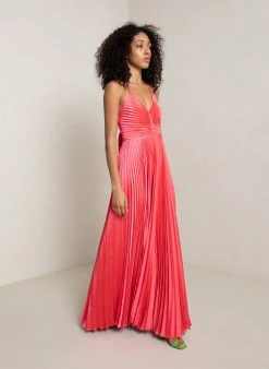 ALC LTD Dresses Aries Satin Pleated Dress