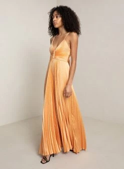 ALC LTD Dresses Aries Satin Pleated Dress