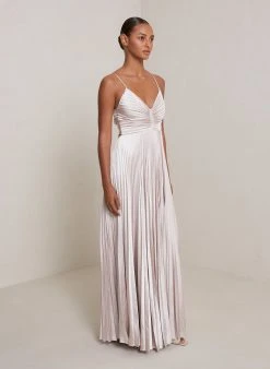 ALC LTD Aries Satin Pleated Dress Dresses