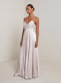 ALC LTD Aries Satin Pleated Dress Dresses