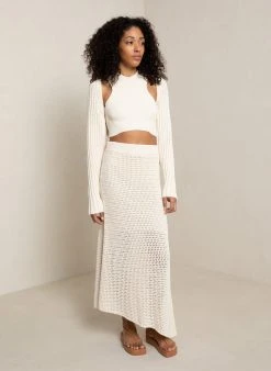 ALC LTD Caleb Crochet Skirt Knitwear