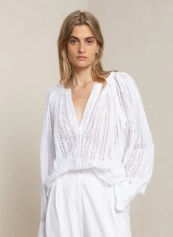 ALC LTD Nomad Cotton Eyelet Top