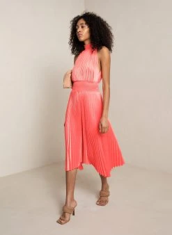 ALC LTD Renzo Pleated Midi Dress Dresses