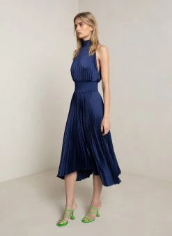 ALC LTD Renzo Pleated Midi Dress