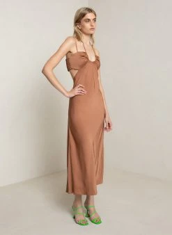 ALC LTD Sienna Satin Halter Dress Dresses