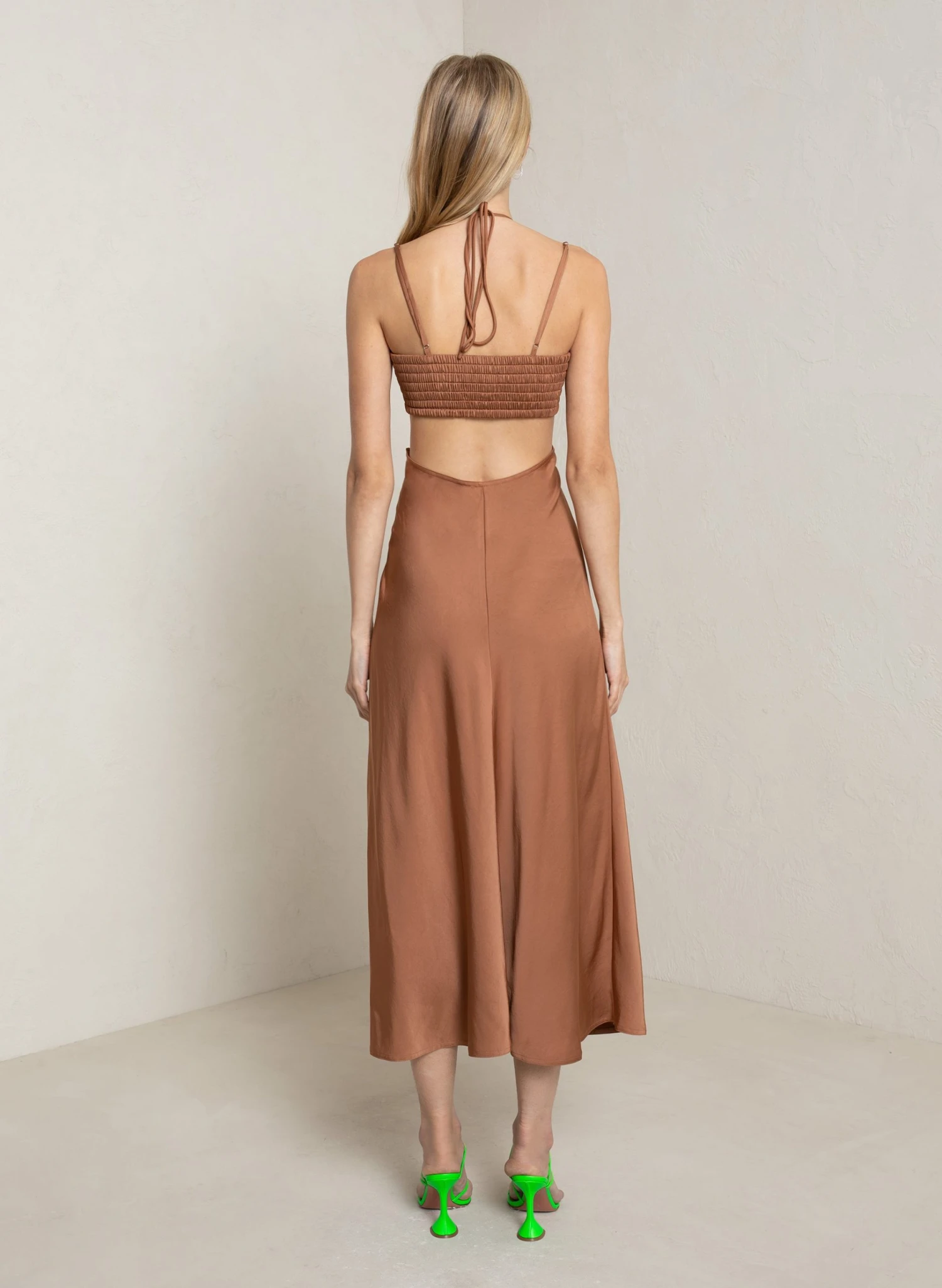 ALC LTD Sienna Satin Halter Dress Dresses 6 ALC LTD Sienna Satin Halter Dress Dresses